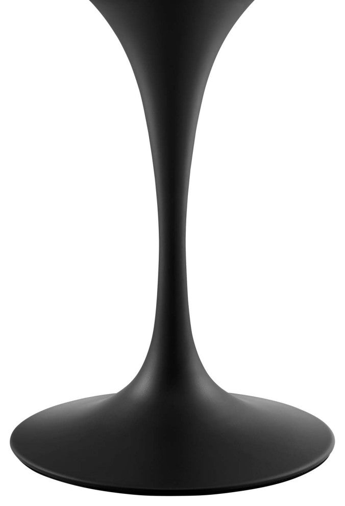 Modern Designer Room Round Dining Table, Wood Metal Steel, Black Walnut Brown