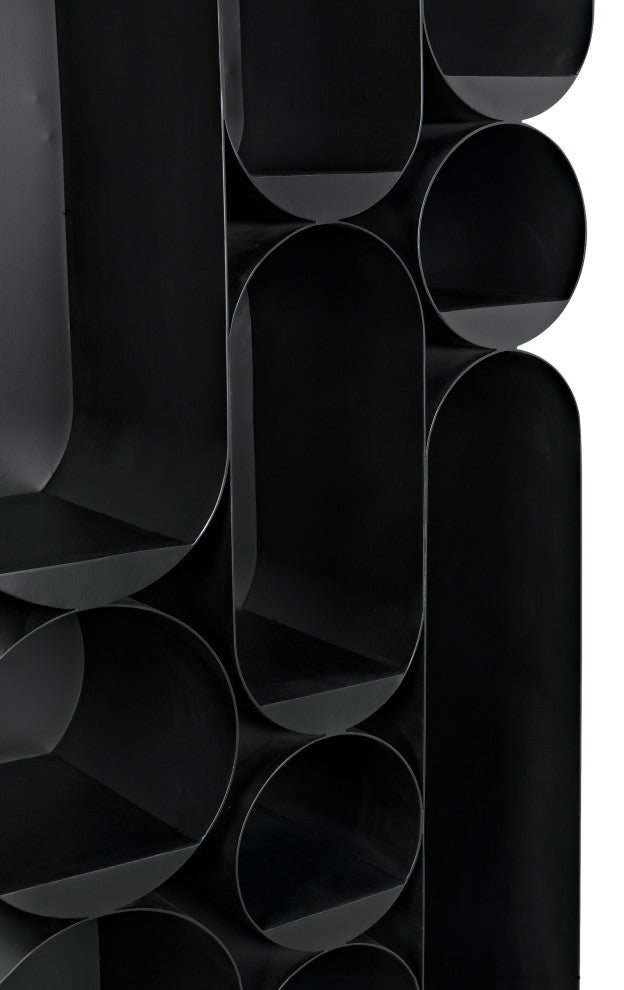 Noir Furniture Atomic Bookcase, Metal