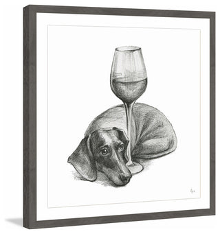 "Wine Is Me II" Framed Painting Print, 24"x24"