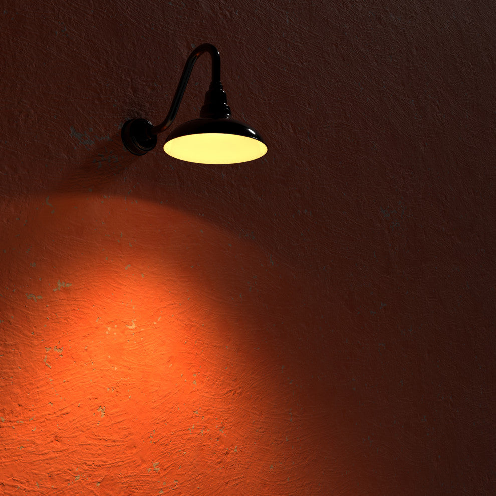 Gooseneck Barn Light With Urban Arm, Red, 8"