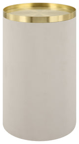 Circuit Brass & White Accent Table