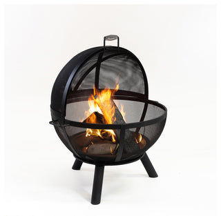 34" Diameter Outdoor Steel Woodburning Sphere Fire Pit