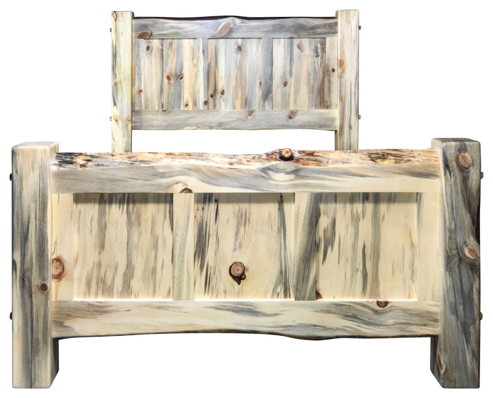 Big Sky Collection Live Edge Panel Bed, Full, Natural