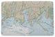Betsy Drake StoninKTon Harbor, CT Nautical Map Door Mat 18x26