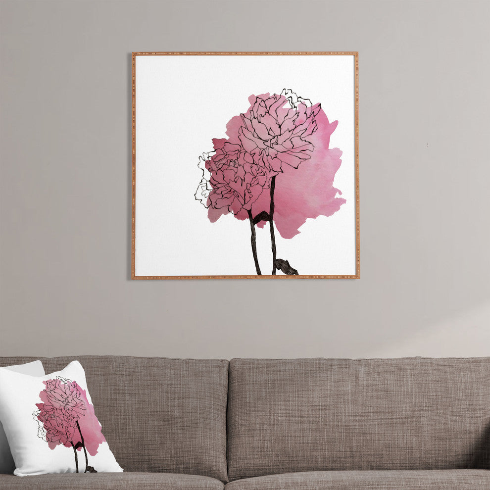 Deny Designs Morgan Kendall Peonies Framed Wall Art