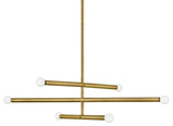 Lark 83195 Millie 6 Light 36"W Abstract Pendant / Semi-Flush - Lacquered Brass