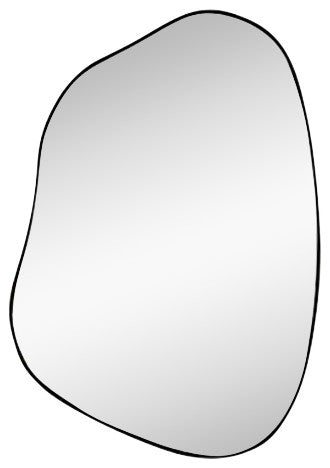 Asymmetrical Mirror, Luxury Decorative Irregular Mirror, 28x20 Black