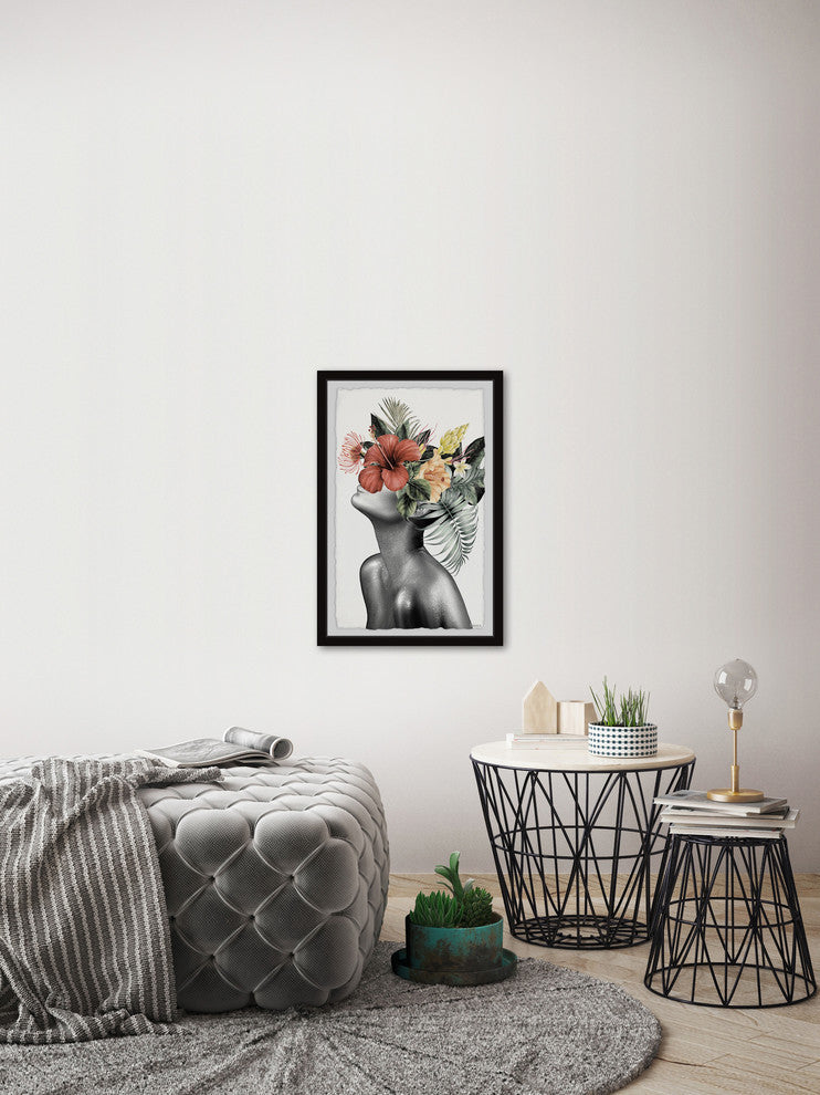 "Tropical Bloom" Framed Painting Print, 16"x24"