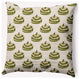 18" x 18" Patterned Pumpkins Indoor/Outdoor Polyester Throw Pillow, Olive