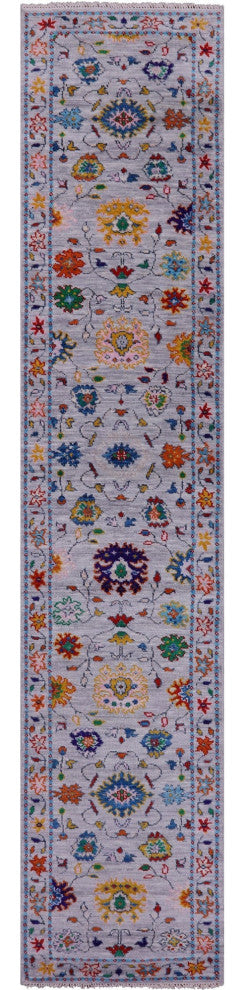 2' 8" X 14' 0" Turkish Oushak Hand Knotted Wool Runner Rug - Q13455
