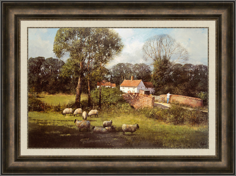 Spring Splendor' Vintage Farmhouse Framed Fine Art, 46.5x34.5"