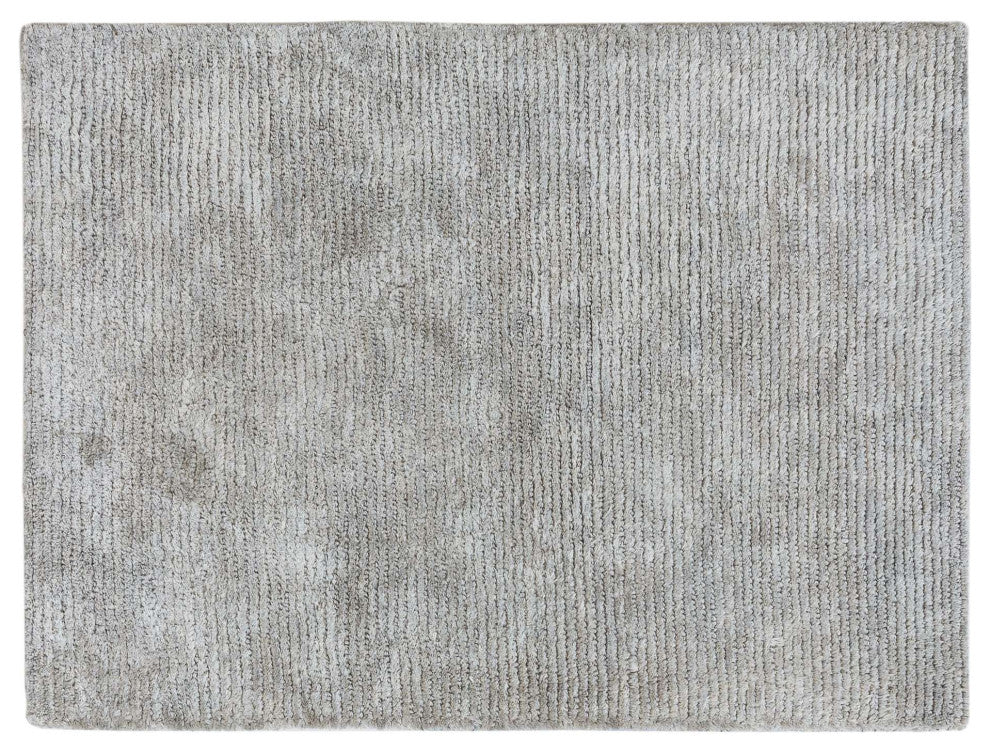 Hue Solid Area Rug, Gray, 2'6"x8'