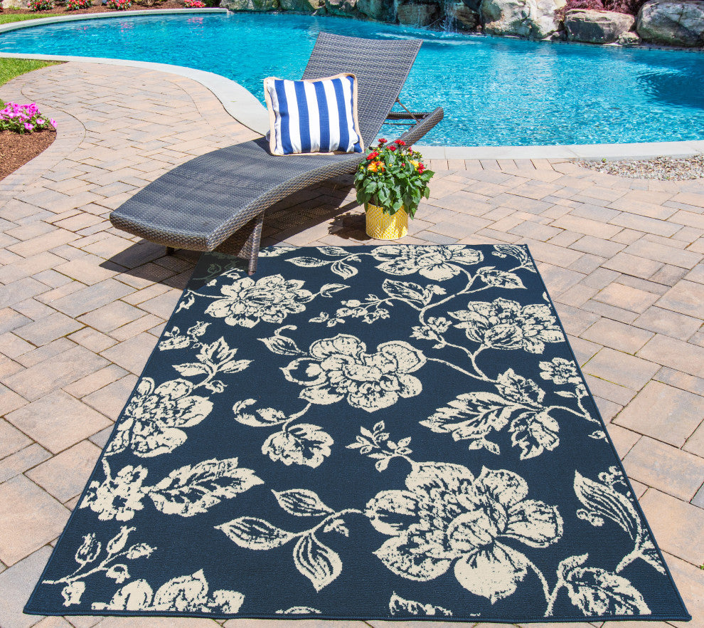 Baja Rug, Navy, 8'6"x13'