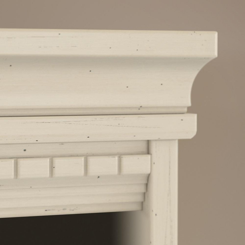 Bush Furniture Fairview Tall 5 Shelf Bookcase in Antique White