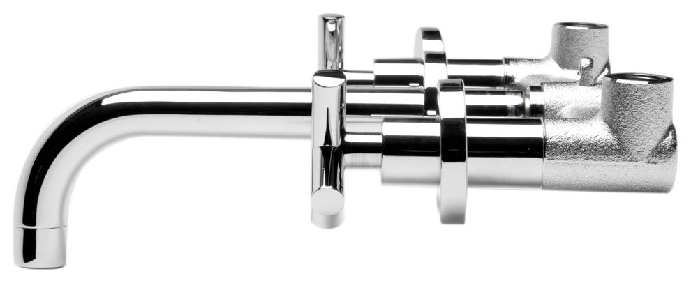ALFI brand AB1035-PC Polished Chrome 8 Inch Widespread Wall-Mounted Faucet