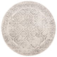 Safavieh Tulum Tul264A Vintage and Distressed Rug, Ivory and Gray, 8'0"x8'0" Round