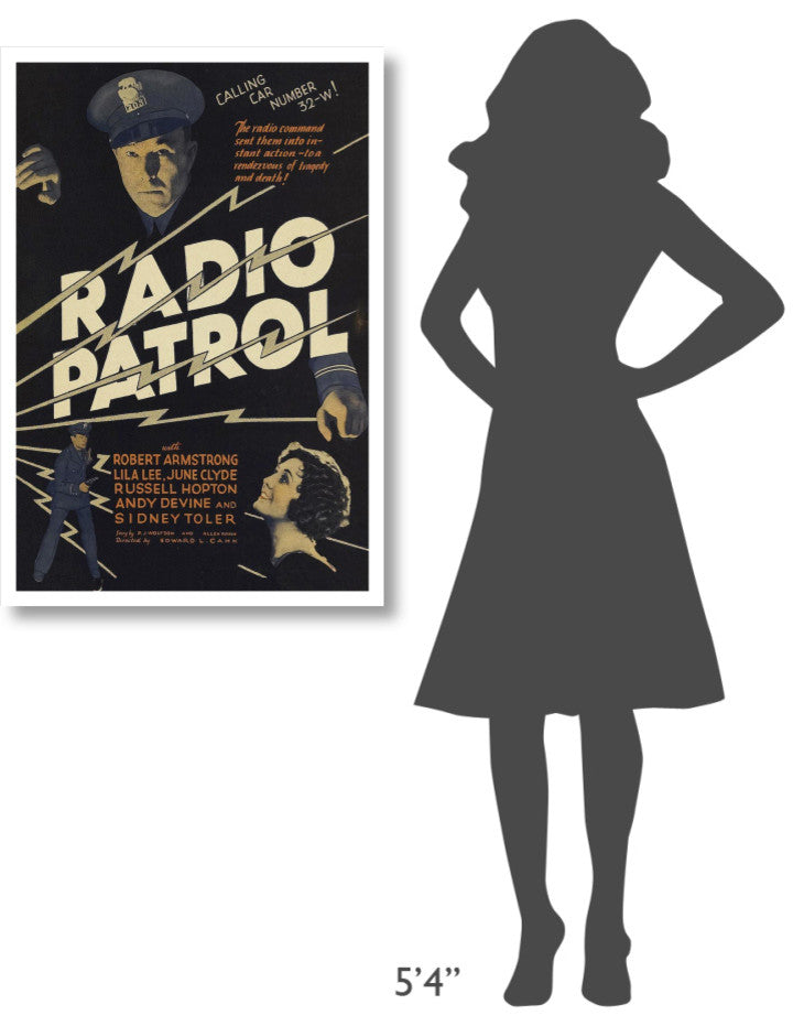 "Vintage Film Posters: Radio Patrol" Digital Paper Print, 26"x38"