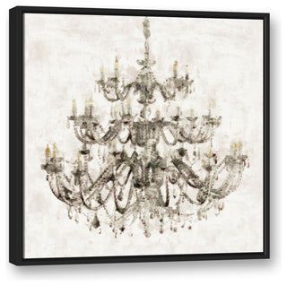 Opulent Chandelier Wall Art, 30"x30", Floating Frame Canvas
