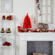 2' Red Artificial Christmas Tree With 35 LED Lights and 72 Bendable Branches