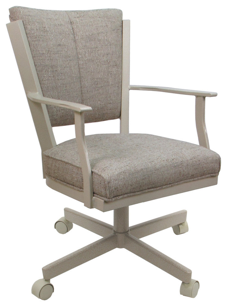 Montana Swivel Metal Dining Caster Chair Reading Base, Hemsath Driftwood - Beige