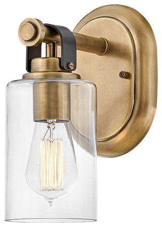 Hinkley Halstead Medium Single Light Vanity, Heritage Brass