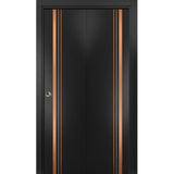 Bi-fold Doors 36 x 96 | Planum 1010 Matte Black with  | Sturdy Tracks