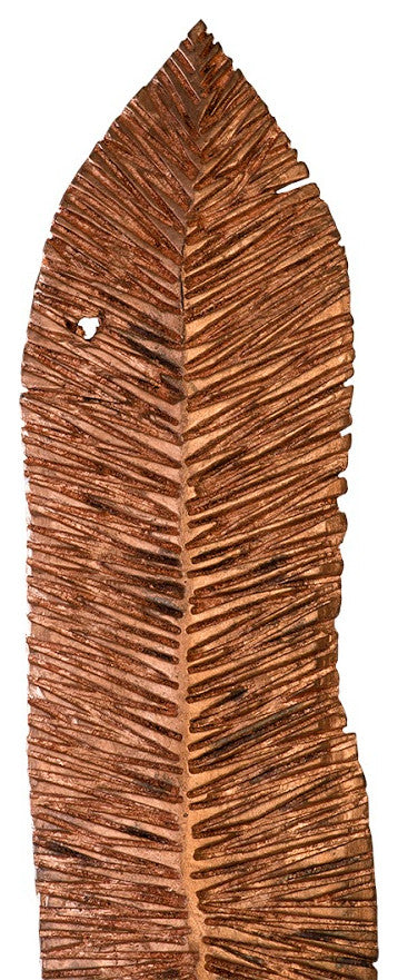 Carved Leaf on Stand, Copper Leaf, XL