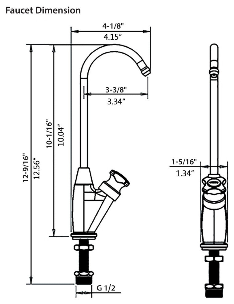 Givingtree Kitchen Water Filter Faucet, Drinking Water Faucet Brushed Nickel