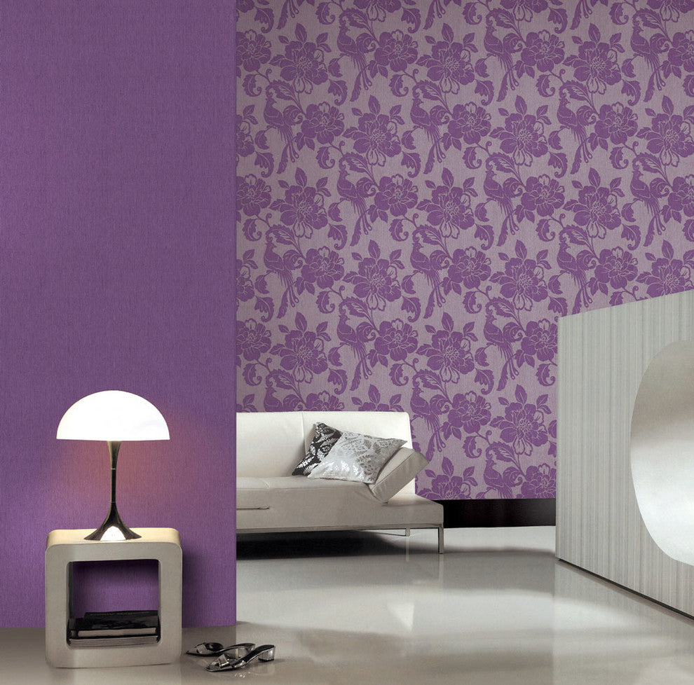 Spring Garden Wallpaper, White and Yellow