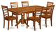 Naml7-Sbr-W, 7-Piece Dining Room Set Table With Leaf and 6 Dining Chairs