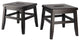 Kaya 2-Pc Conductor Stool Set, Coffee