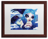 Natasha Wescoat 'Ice Mermaid' Art, Wood Frame, White Mat, 20x16