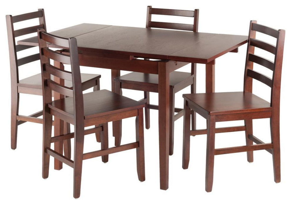 Pulman 5-Piece Set Extension Table With Ladder Back Chairs