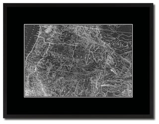 Us Pacific Northwest Vintage Monochrome Map Canvas, 16"x21"