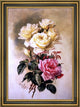 Raoul Paul Maucherat De Longpre French Bridal Roses Framed Canvas Print, 18"x27"