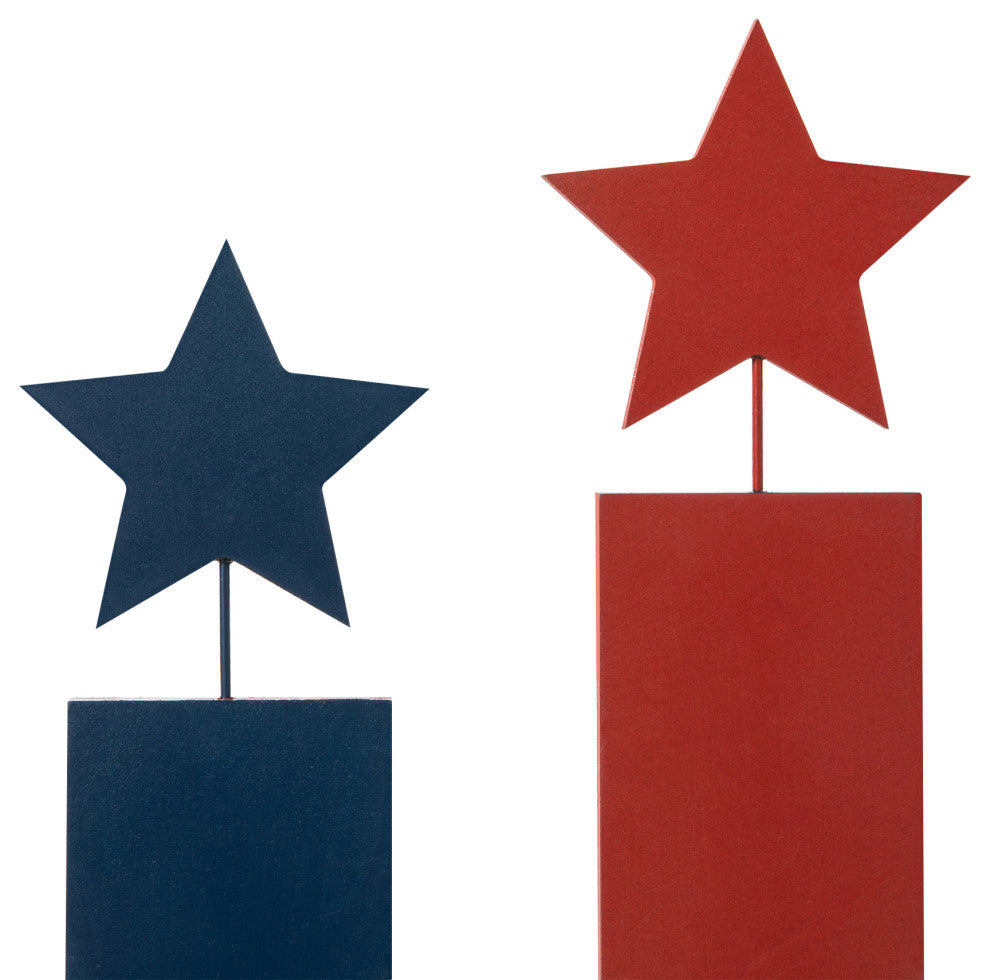 2-Piece Wooden Patriotic/Americana Firecracker Table Sign Set