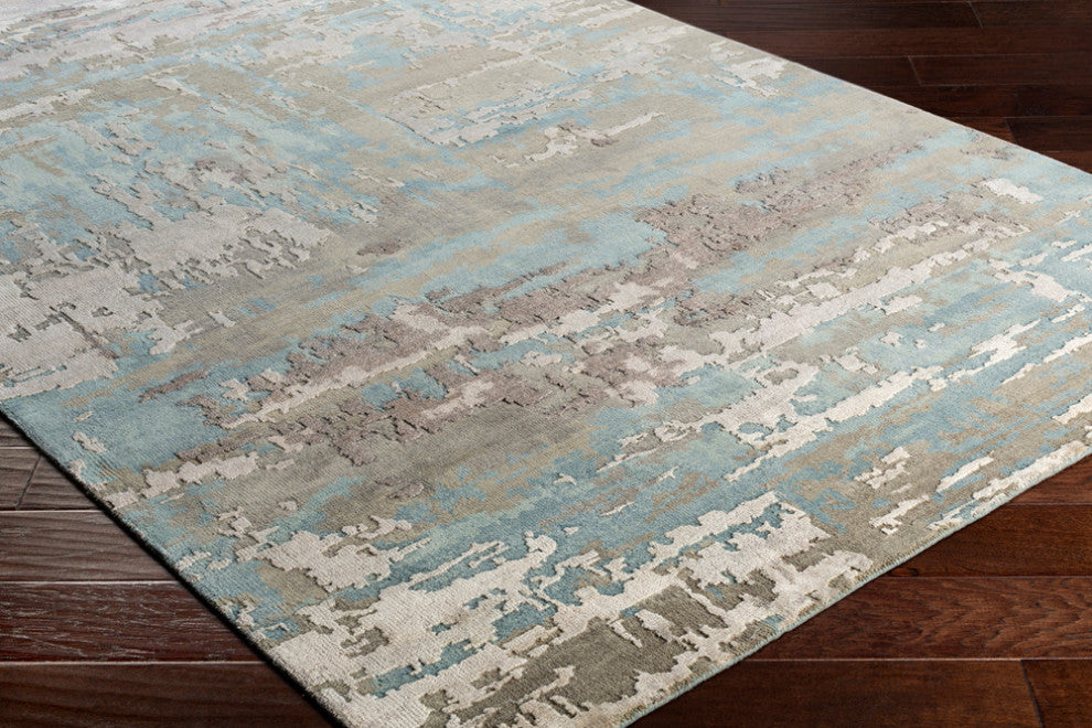 Surya Arte RTE-2301 Modern Area Rug, Sage, 2' x 3' Rectangle