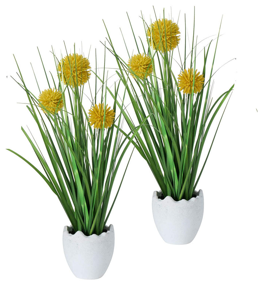 2 Piece Billy-Button Pom -pom Grass Artificial Plant