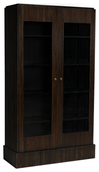 Noho Hutch, Hand Rubbed Black With Light Brown Trim
