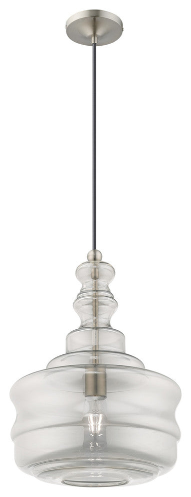 Livex Lighting Brushed Nickel 1-Light Mini Pendant