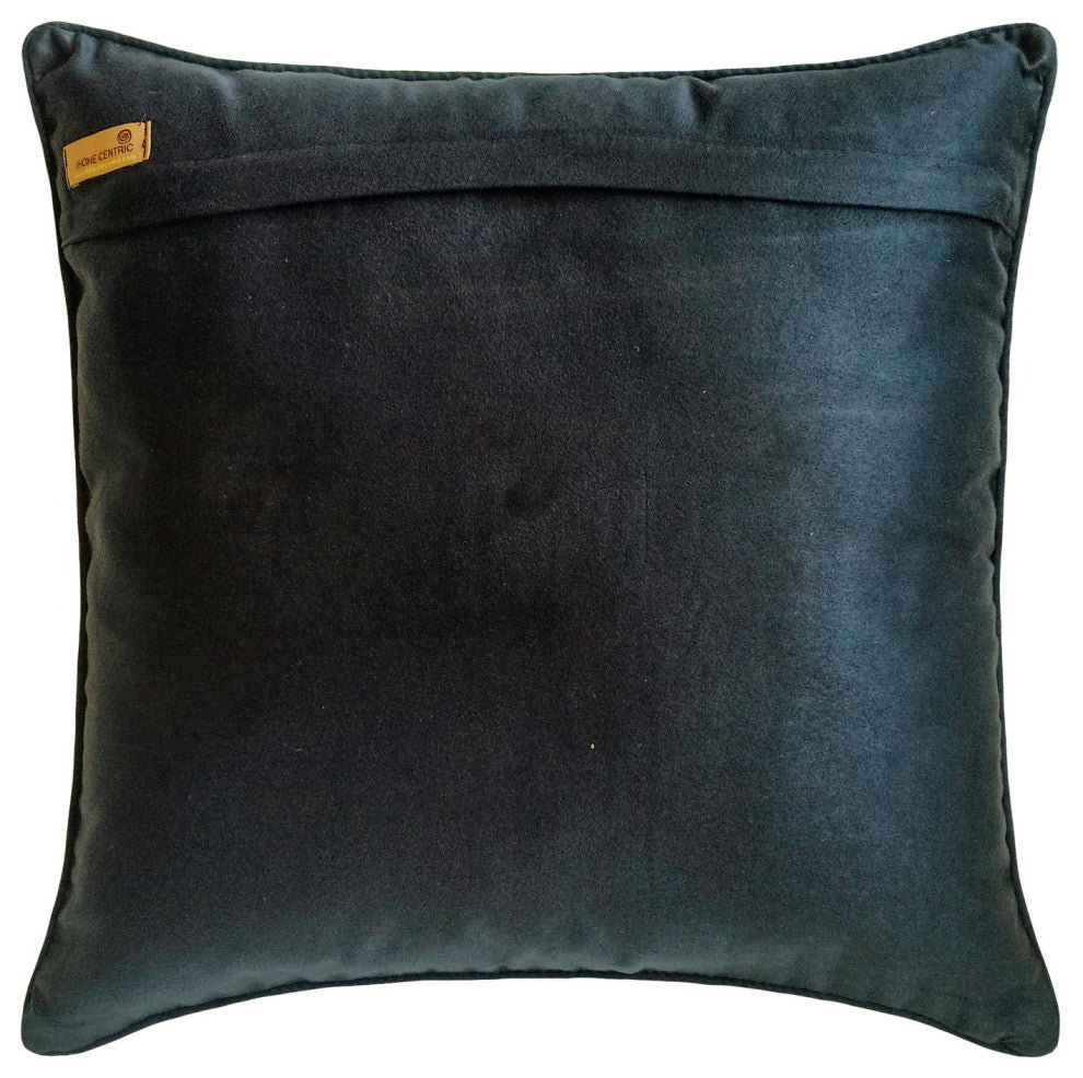 Blue Cotton Quilted Cushion Cover 22"x22" Throw Pillow Cover - Amisha
