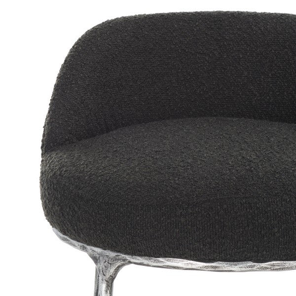 Safavieh Couture Woodsen Boucle Counterstool, Black