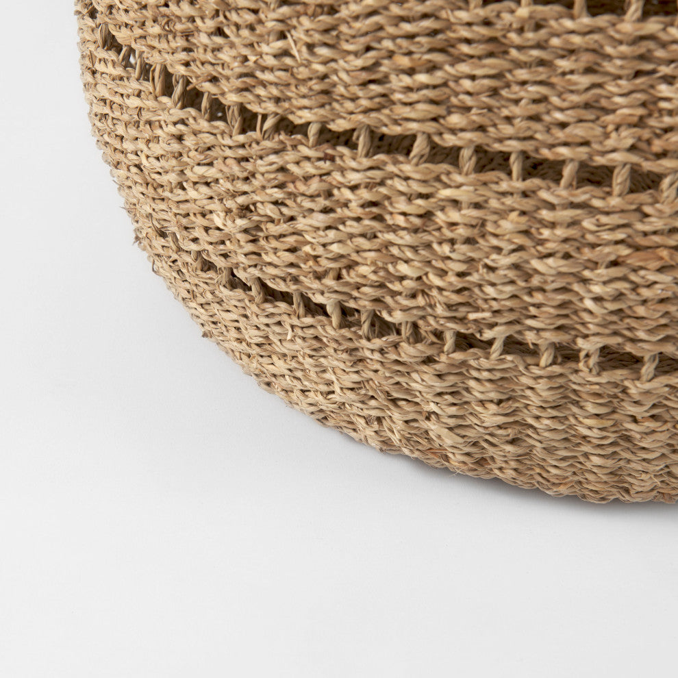 Hayes Medium Brown Seagrass Round Baskets (Set of 2)