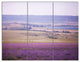 Calm Sunset over Lavender Field, Floral Triptych Canvas Print, 36x28, 3 Panels