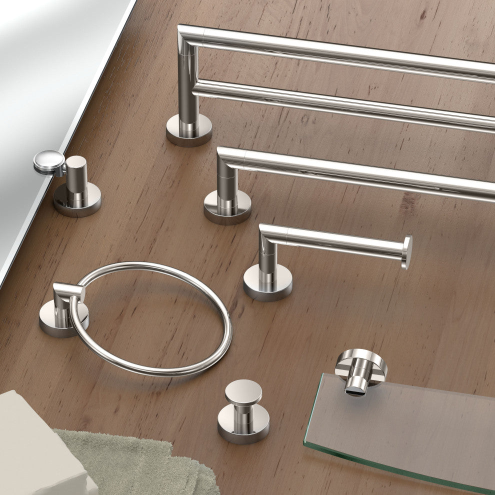 Glam Robe Hook, Polished Nickel, Double