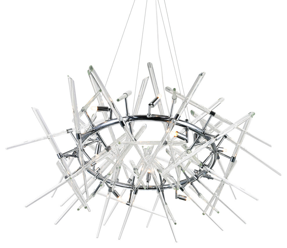 Icicle 12 Light Chandelier With Chrome Finish