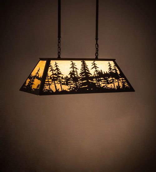 36L Tall Pines Oblong Pendant