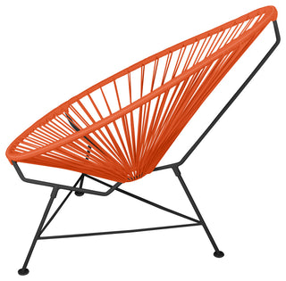 Junior Indoor/Outdoor Handmade Acapulco Chair, Orange Weave, Black Frame