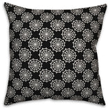 Spiderweb Pattern Black 16"x16" Throw Pillow Cover