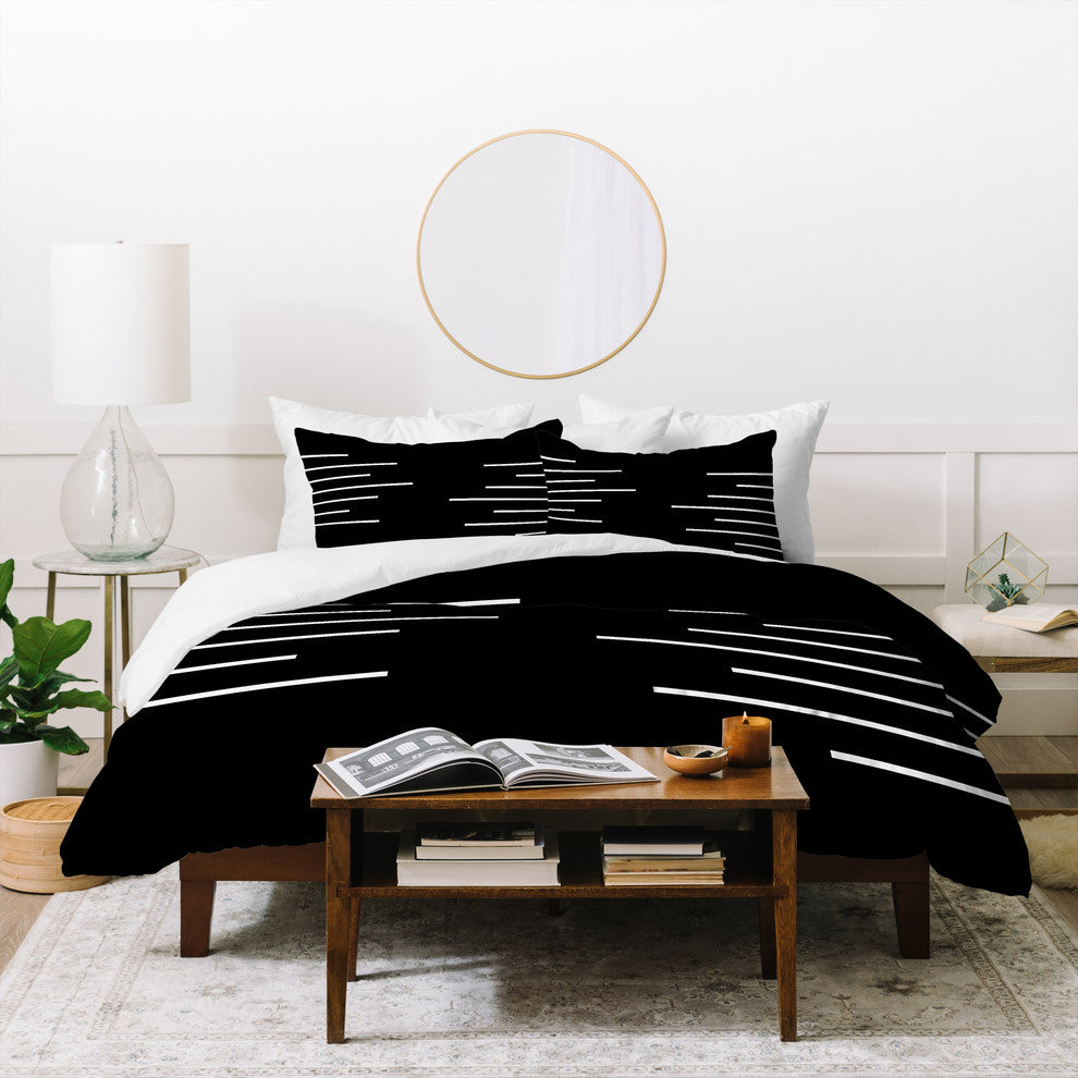 Kelly Haines Geometric Stripes Duvet Cover Set, Twin XL